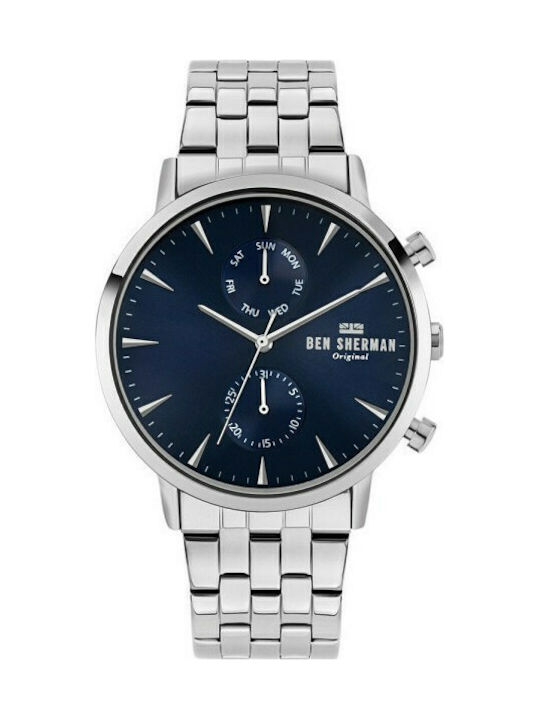 Ben Sherman Portobello Professional Uhr Batterie mit Silber Metallarmband