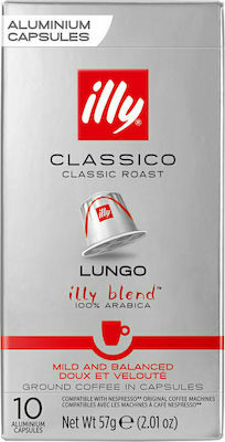 Illy Classico Lungo Espresso Capsule Compatible with Nespresso Machines 10pcs