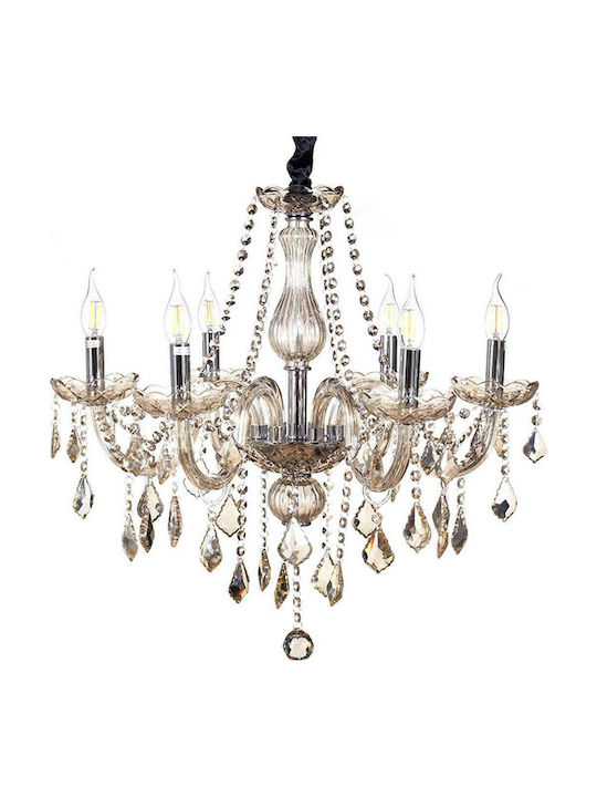 Artekko Chandelier Candlestick Transparent 68cm 023-3145