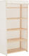 vidaXL Fabric Wardrobe with Shelves in White Color 79x40x170cm