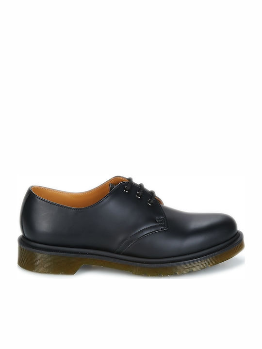 1461 Plain Welt Men's Leather Casual Shoes Black Smooth