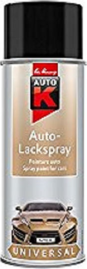 Auto K Paint Σπρέι Βαφής για Αμάξωμα Αυτοκινήτου Μαύρο 500ml