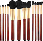 Tools for Beauty Professional Synthetic Make Up Brush Set Case 12pcs