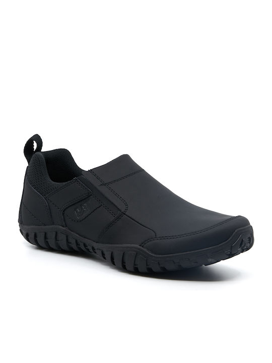 Opine Men's Anatomic Leather Casual Shoes Black