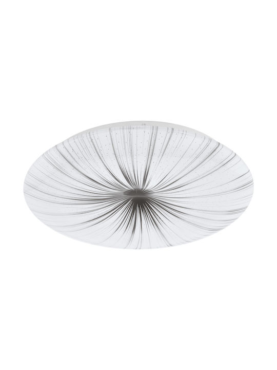 Eglo Nieves Μοντέρνα Πλαστική Πλαφονιέρα Οροφής με Ενσωματωμένο LED σε Λευκό χρώμα 41cm