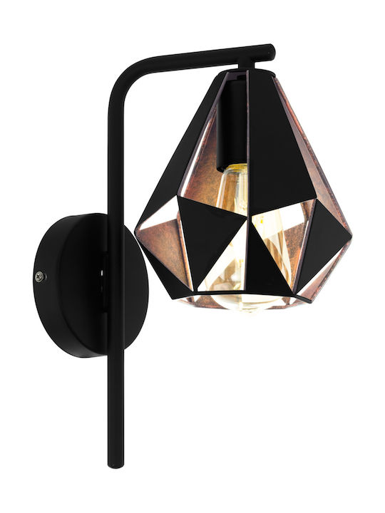 Eglo Carlton Lamp Wall Black 16x22.5x16cm