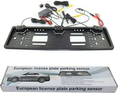 Car License Plate Frame Parking System with Camera / Buzzer and 2 Sensors 19mm in Black Colour CKC-600L