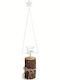 Espiel Christmas Metallic White Candlestick 59x12cm