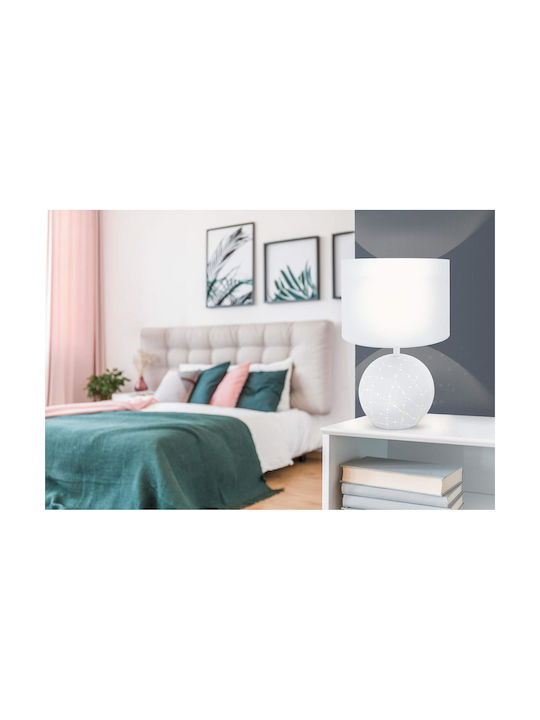 Eglo Montalbano Ceramic Table Lamp for Socket E14 with White Shade and Base