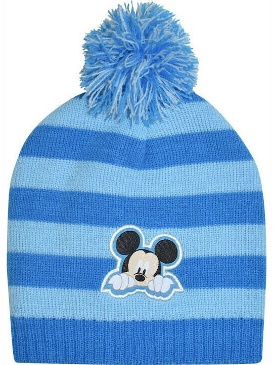 Stamion Căciuliță Tricotată Albastru Deschis Mickey Mouse
