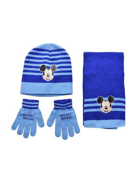 Stamion Kids Beanie Set with Scarf Fabric Light Blue