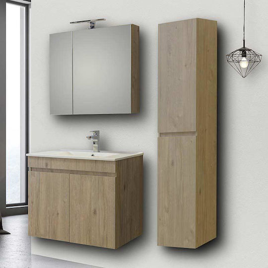 Martin Omega 35 Στήλη Μπάνιου Τοίχου 35x32x160cm Δρυς