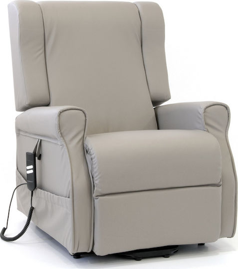 Melia Entspannungs-Sessel Massage mit Fußhocker Pu Beige 80x90x108cm