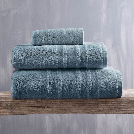 Rythmos Badehandtuch Laura 70x140εκ. 06 Denim Gewicht 500gr/m²