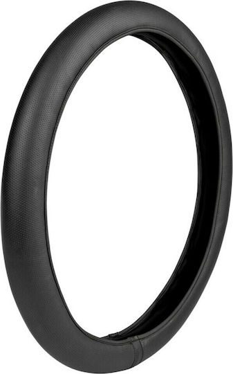 Lampa Husă Volan Auto Skin-Cover Elasticized cu Diametru 38-40cm din Piele ecologică Negru