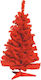 Μπιμπελό Christmas Red Tree with Plastic Base and Built in Branches H80pcs