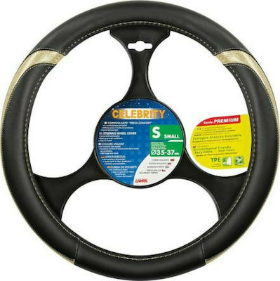 Lampa Car Steering Wheel Cover Celebrity with Diameter 35-37cm Synthetic Gold L3297.6