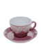 Espiel Vienna Porcelain Cappuccino Cup Set 280ml Pink