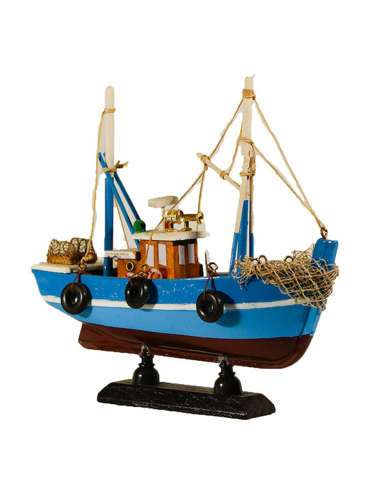 Christmas Boat Sailboat Wooden 16x15cm