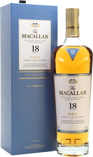 Triple Cask Old Single Malt Ουίσκι 18 Ετών Σκωτίας 43% 700ml