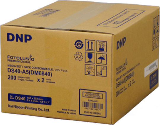 DNP DM-6840 Photo Paper for DS-40 Roll (15x20) for Printers Zink 400 Sheets