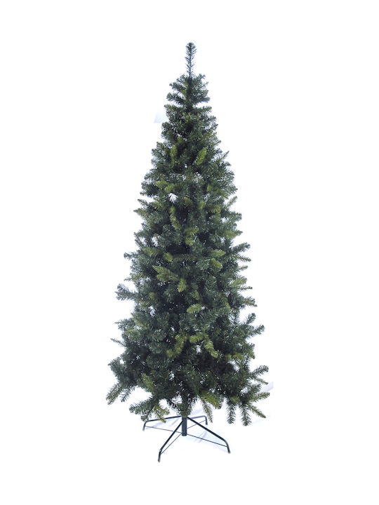 Χριστουγεννιάτικο Δέντρο Boston Πράσινο Slim 210εκ με Μεταλλική Βάση