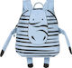Laessig About Friends Zebra Kindergarten Backpack Light Blue 23.5 x 11.5 x 27.5cm