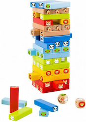 Tooky Toys Stacking Toy Παιχνίδι Στοίβαξης & Ισορροπίας με Ζωάκια made of Wood for 36++ Months