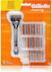 Gillette Fusion5 Razor with 5 Blade Replacement Heads & Lubricating Tape 11pcs