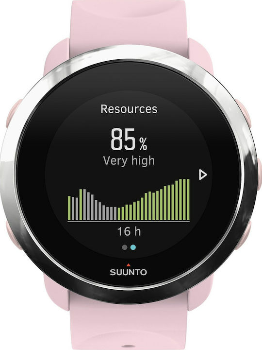 Suunto 3 Fitness Stainless Steel 43mm Waterproof Smartwatch with