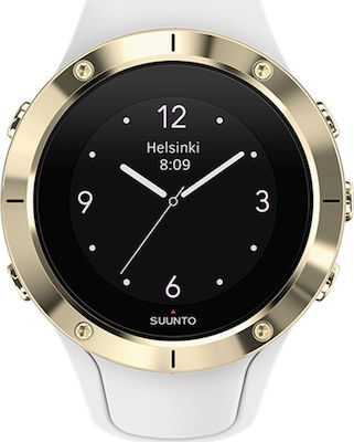 Suunto Spartan Trainer Wrist HR 46mm Αδιάβροχο Smartwatch με Παλμογράφο (Λευκό)