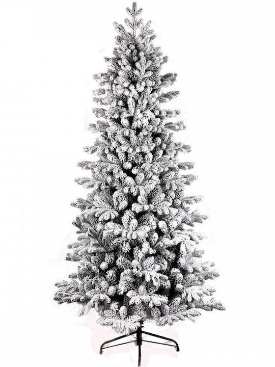 Manxatan Snowy Christmas Green Tree with Metallic Base and Built in Branches H120cm