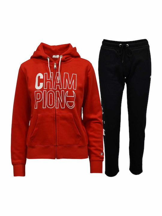 Champion Red Sweatpants Set