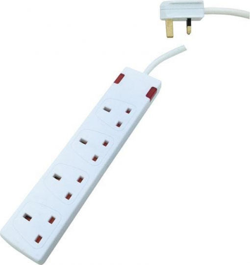 Eurolamp Power Strip 4 Positions with Cable 3m