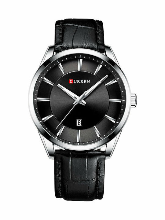 Curren Herrenuhr 45mm Batterie mit Lederarmband...