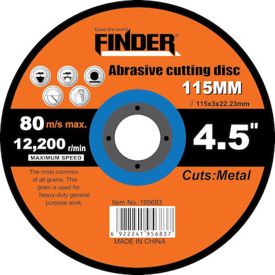 Finder Δίσκος Κοπής Μετάλλου Disc de tăiere Metal 115mm 1buc