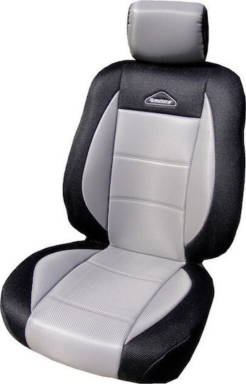 Coverstyle Front Car Covers 2pcs Leatherette Rainbow Gray