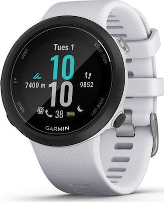 Garmin Swim 2 42mm Waterproof Smartwatch with Heart Rate Monitor (Whitestone)
