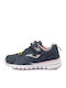Tempo JR Kids Sports Shoes Running with Hoop & Loop Closure Navy Blue