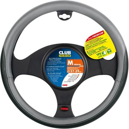 Lampa Car Steering Wheel Cover Club with Diameter 37-39cm Synthetic Gray