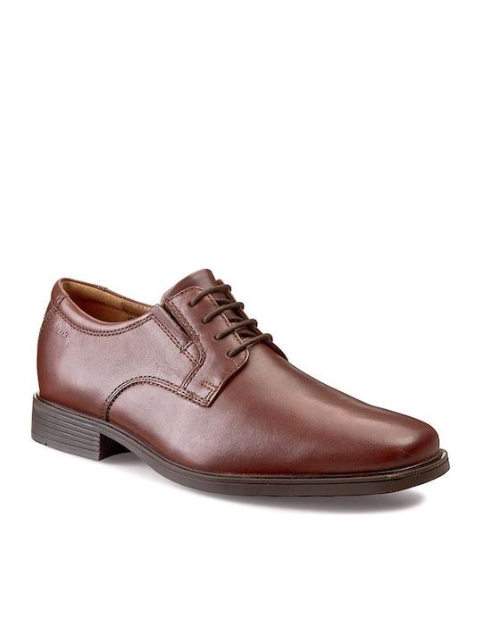 Tilden Plain Men's Leather Dress Shoes Tabac Brown