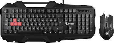 A4Tech Bloody B2500 Gaming Keyboard Set with RGB lighting & Mouse (English US)