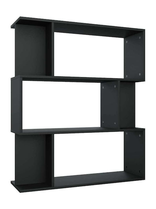 Shelving Unit Floor Black 80x24x96cm