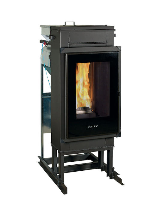 Prity KPW24 Ενεργειακό Τζάκι Pellet Καλοριφέρ 27.9kW Ίσιο με Ανοιγόμενη Πόρτα