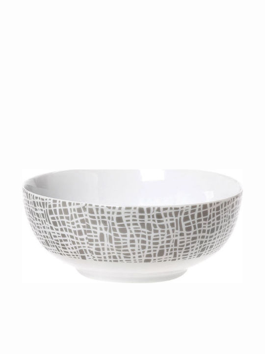 Cryspo Trio Fashion Cereal Serving Bowl Round made of Porcelain Grey with Diameter 16cm