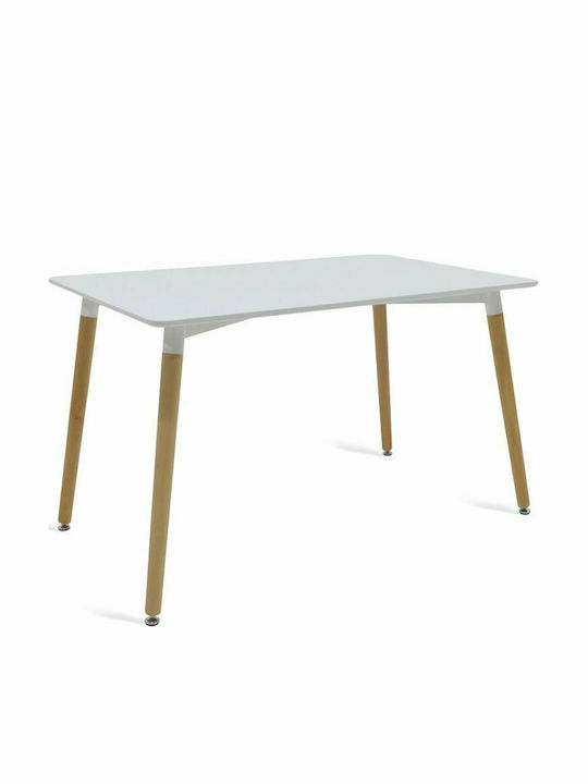 Stello Tisch Küche Holz Weiß 120x80x75cm