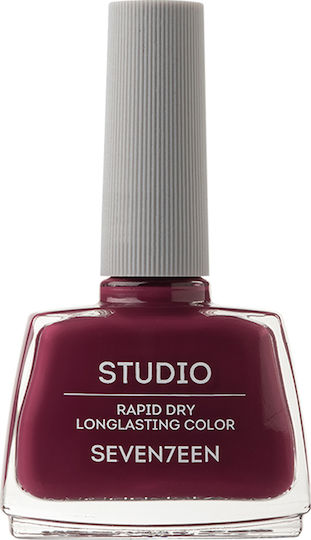 Seventeen Studio Rapid Dry Дълготраен Цвят Гланцов Лак За Нокти Бързо Съхнещ Бордо 114 12ml
