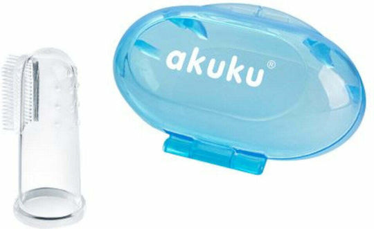 Akuku Бебешка Четка За Зъби За Пръст За 0m+ Син