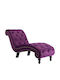 Velvet Recliner Purple L145xW52xH77cm