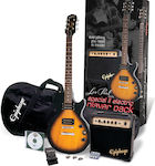 Epiphone Player Pack Σετ Ηλεκτρική Κιθάρα 6 Χορδών με Ταστιέρα Pau Ferro και Σχήμα Les Paul Vintage Sunburst PPEG-EGL1VSCH1
